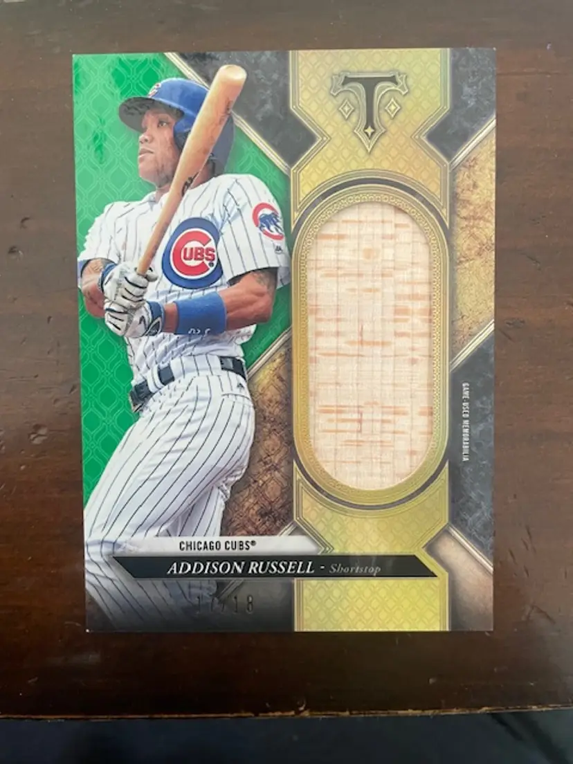 2017 Addison Russell Unity Jumbo Relic Green /18