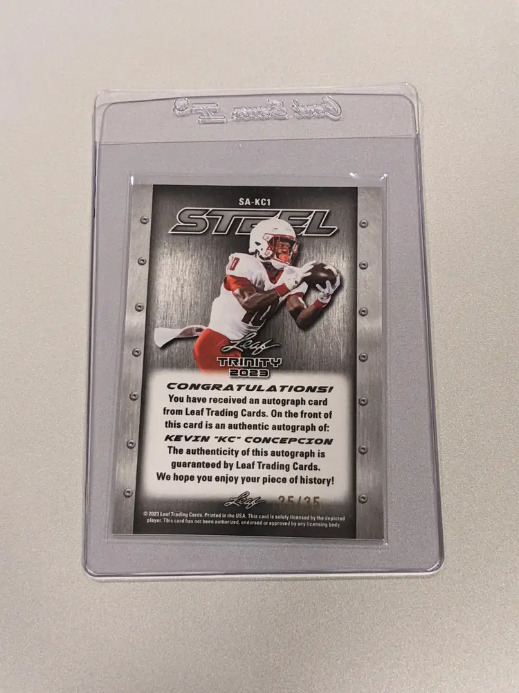 Kevin KC Concepcion 2023 Leaf Trinity - 35/35 Steel Purple Rookie Auto #SA-KC1