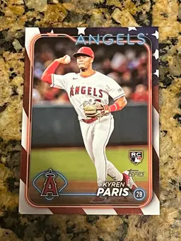 2024 Topps Series 2 - Independence Day /76 🇺🇸 Kyren Paris RC - Los Angeles Angels 