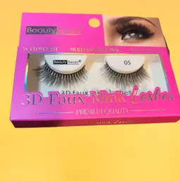 Beauty Treats, Lightweight, Multi Dimension, Volume Is 3-D FAUX Mink Lashes Black 05