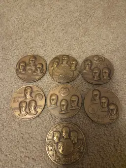 NASA Apollo  Bronze 7 Medallions