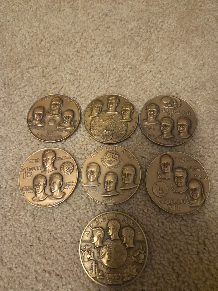 NASA Apollo  Bronze 7 Medallions