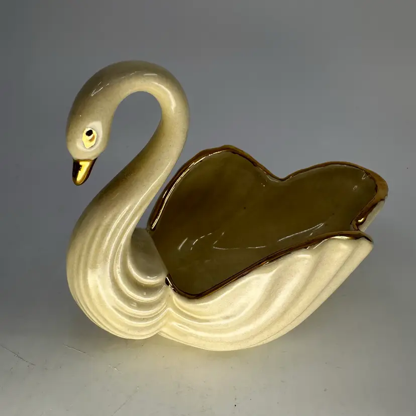 Ceramic Swan Trinket Dish