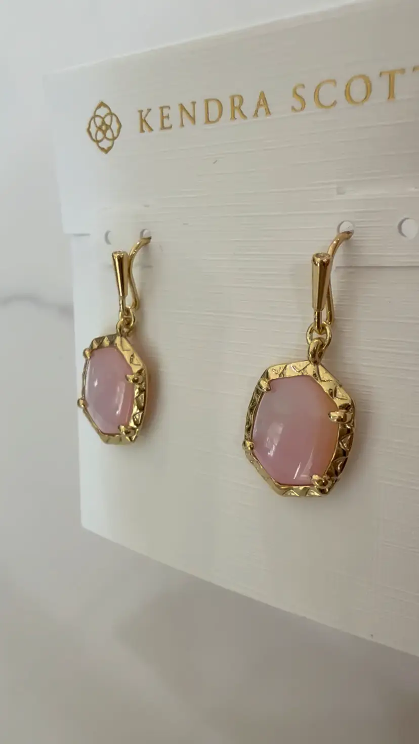Kendra Scott Pink Drop Dangle Earrings Gift