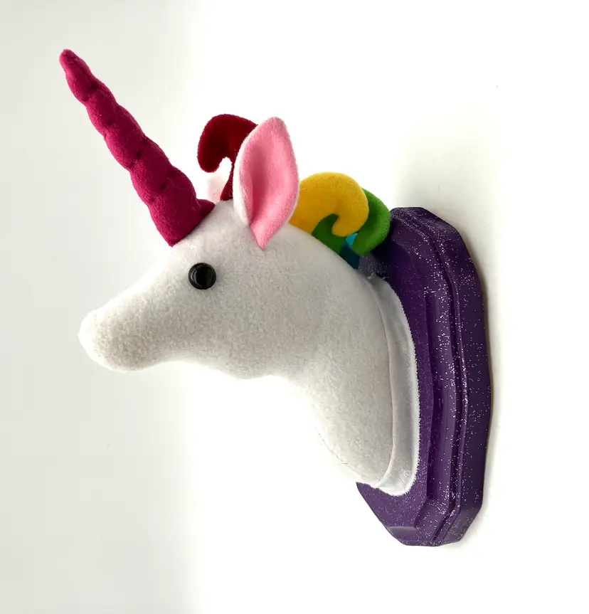 BIN - Contemporary Faux Taxidermy Zooguu Stuffed Unicorn Head