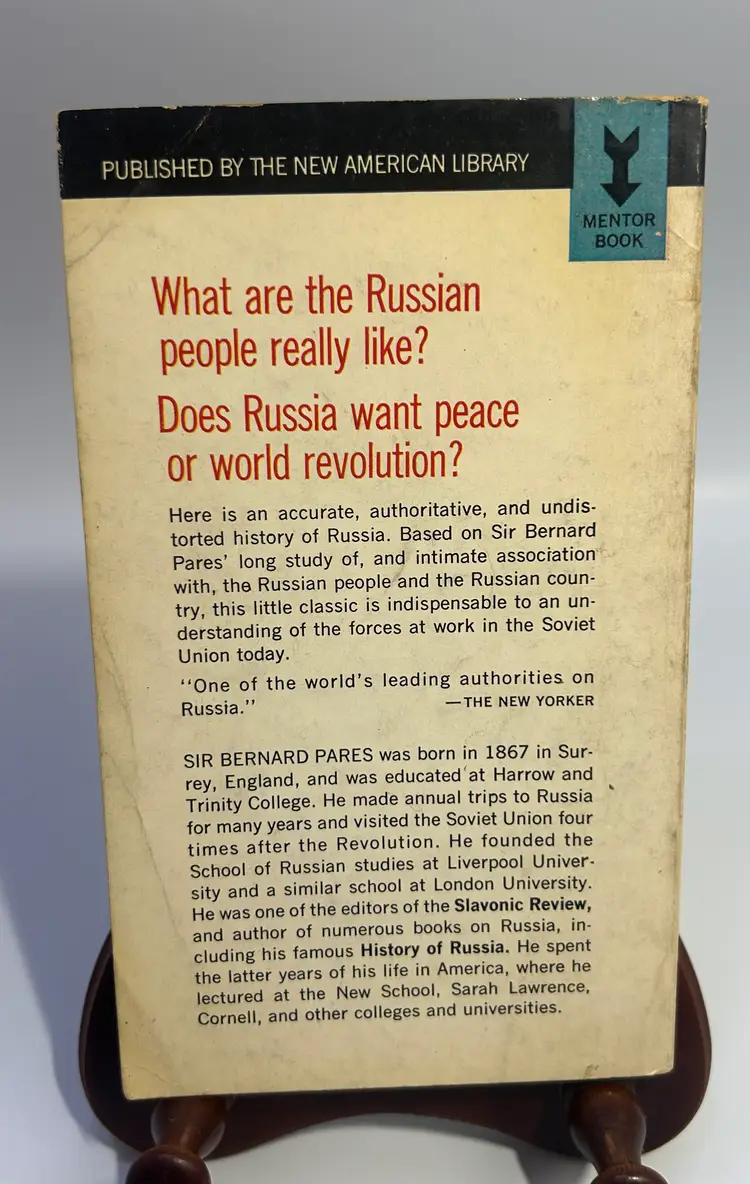 Vintage 'Russia History...People...Politics' by Bernard Paperback Book 1963