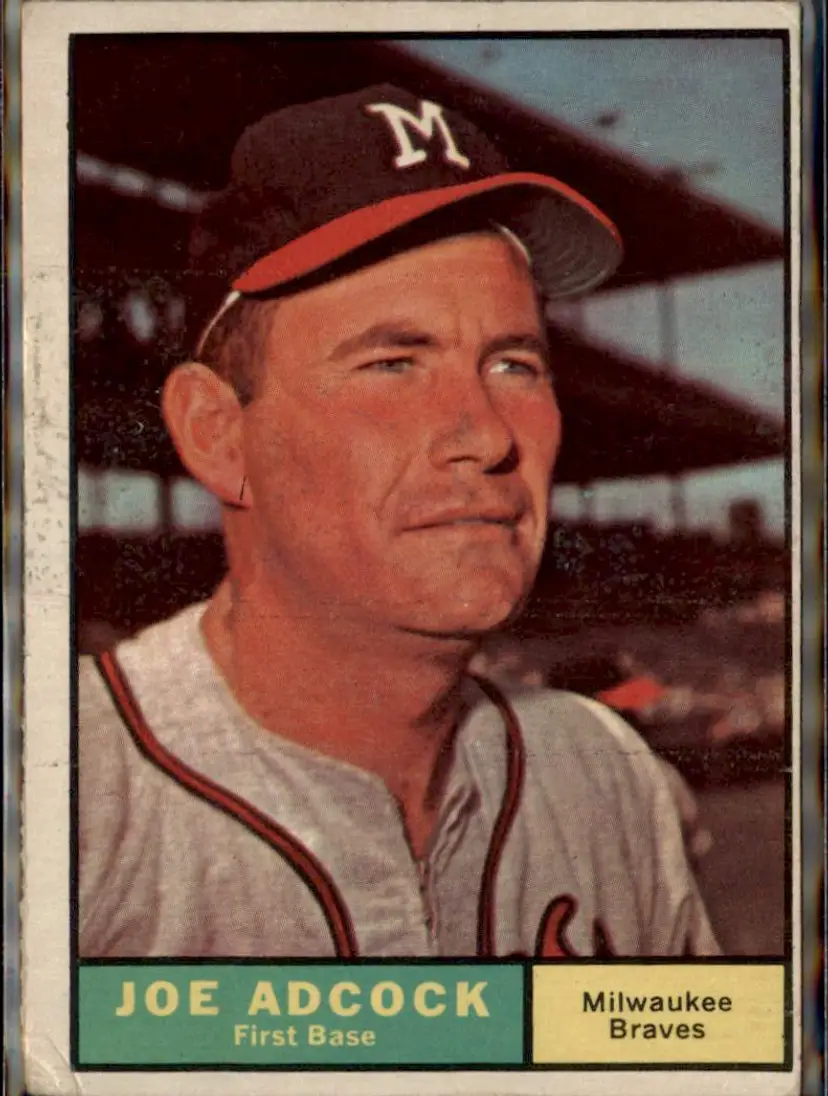 1961 Topps #245 Joe Adcock - ( ) - Milwaukee Braves