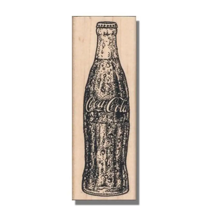 Coke Bottle Rubber Stamp