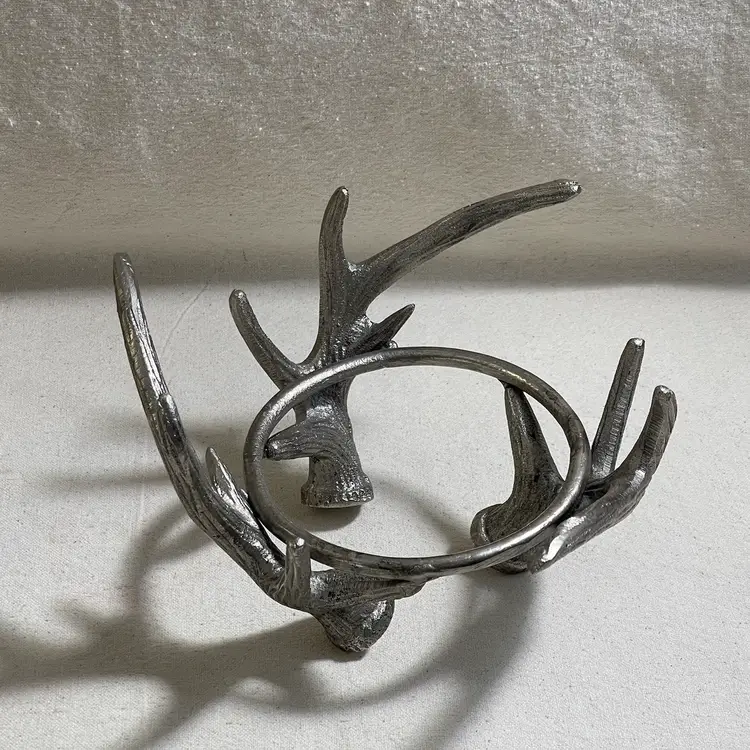 Deer Antler Dish Candle Bowl Holder Cabin Rustic Man Cave Outdoorsman Decor