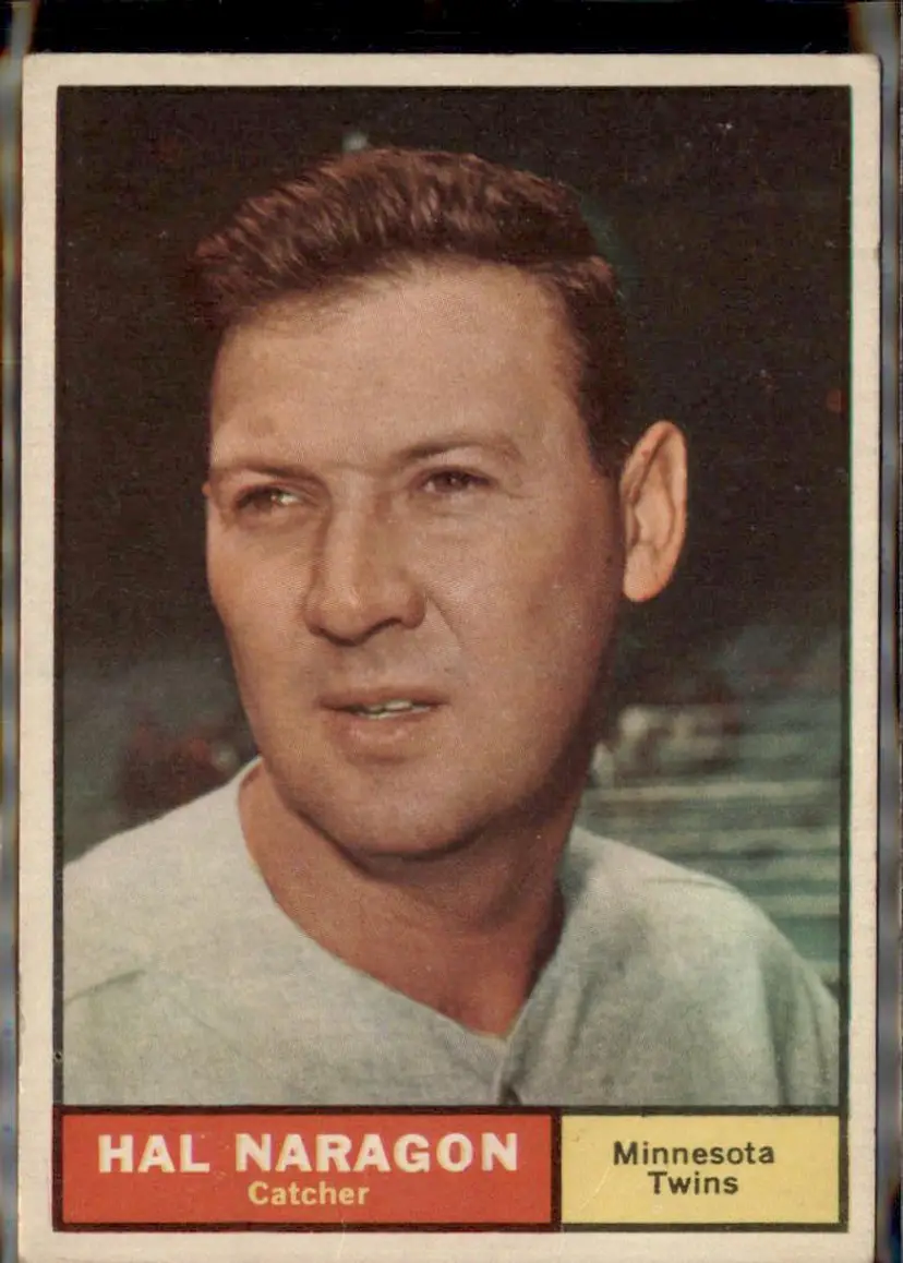 1961 Topps #92 Hal Naragon - ( ) - Minnesota Twins