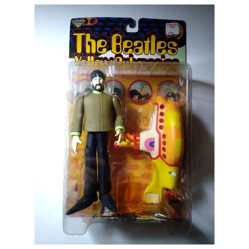 The Beatles Yellow Submarine George Harrison Action Figure 1999 & Sub Mod Groovy