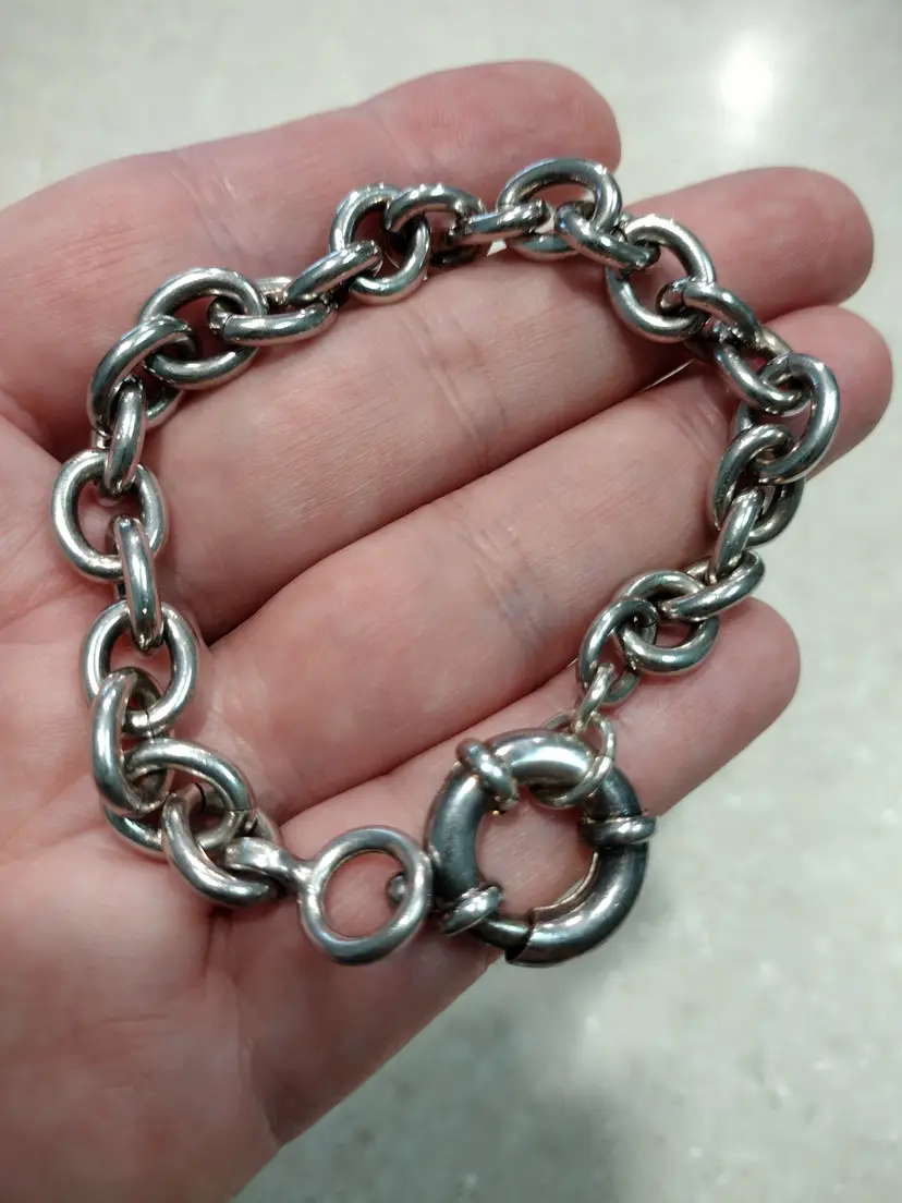 Sterling Silver Bracelet - 8" - Heavy!