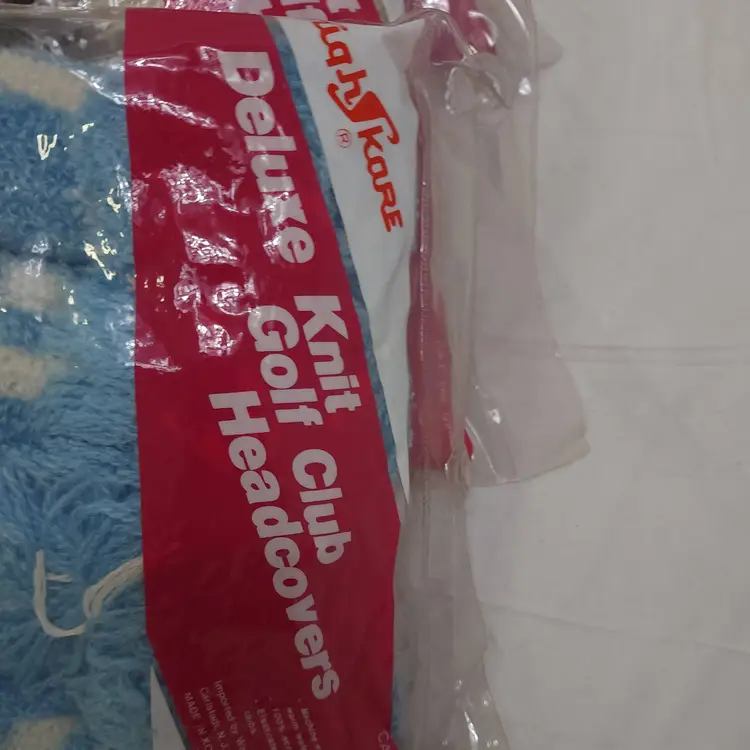 Vintage NOS HighSkore Knit Pom Pom Golf Club Headcovers (Set of 4)