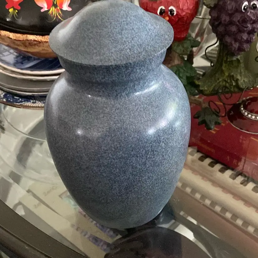 Blue urn made in India