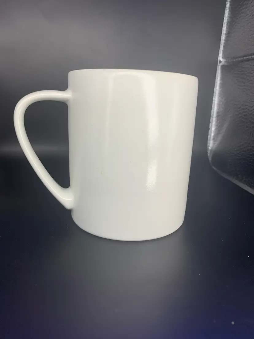 Mikasa Elegance White Ceramic Mug MK401, 3 3/4” x 4 1/2” x 3 1/4”