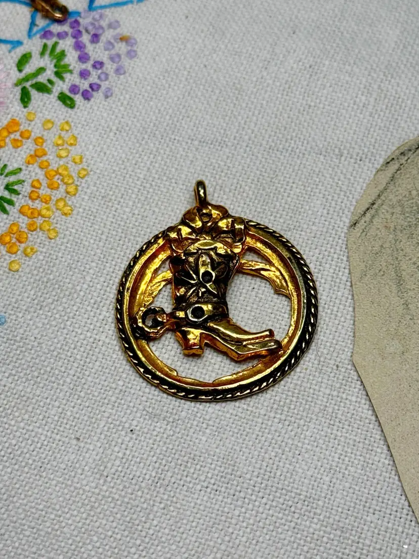 Vintage Western Boot Pendant 1.25”