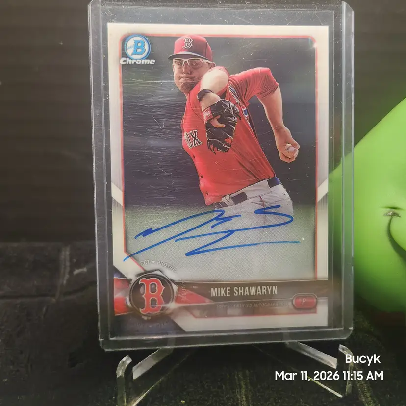 2018 Bowman Chrome Auto - Mike Shawaryn Boston Red Sox