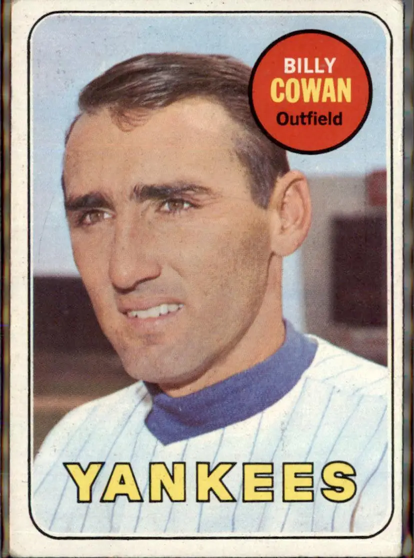 1969 Topps #643 Billy Cowan - (pk3) - New York Yankees