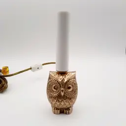 Vintage Brass Owl Small Night Light Lamp