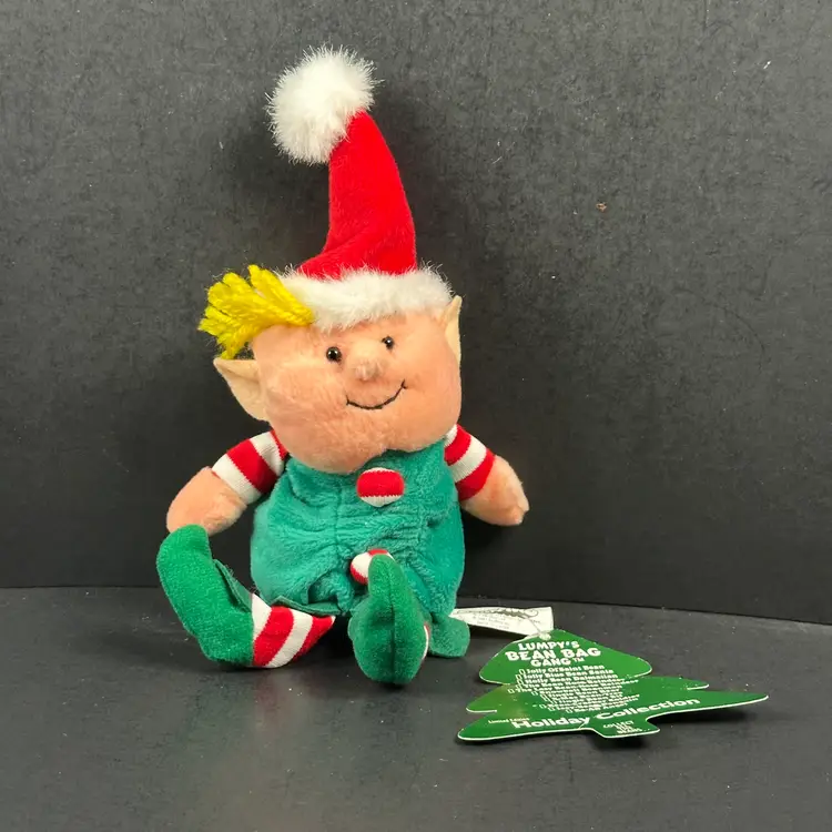 Stuffins Lumpy's Bean Bag Gang Jingle Elf LE Holiday Collection Plush Ornament