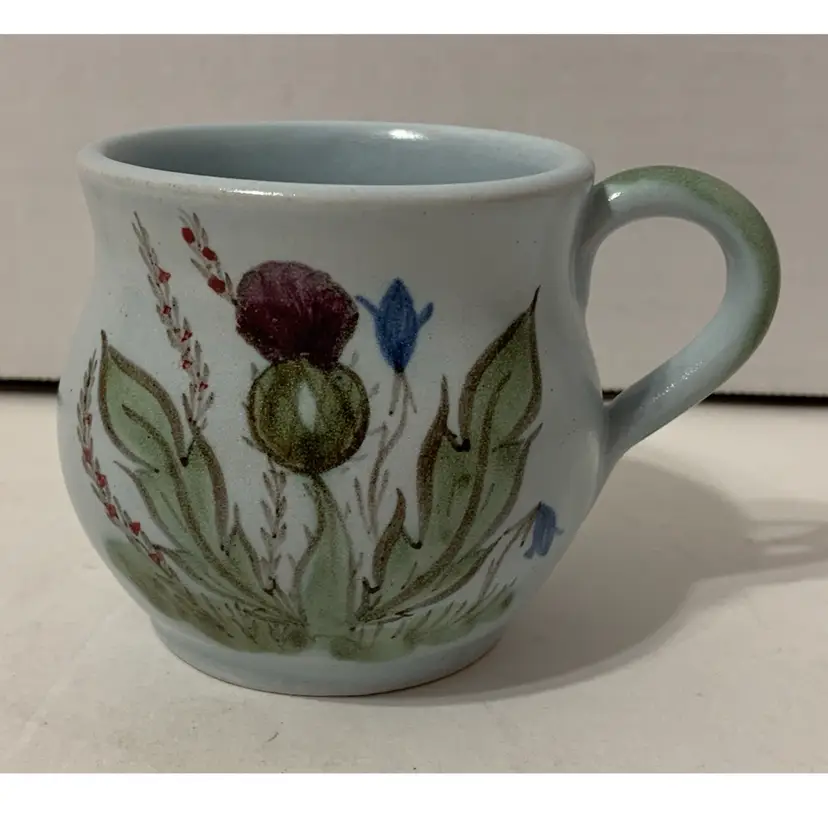 Buchan Stoneware Pottery Scotland #288 Floral Teacup 
