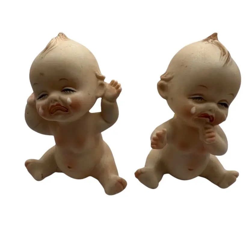 VTG CRYING KEWPIE DOLL SALT AND PEPPER SHAKERS