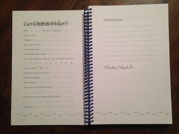 Spiral Bound Hiking Notebook 100 Hike Journal By Deborah Romero & Jeff Lord