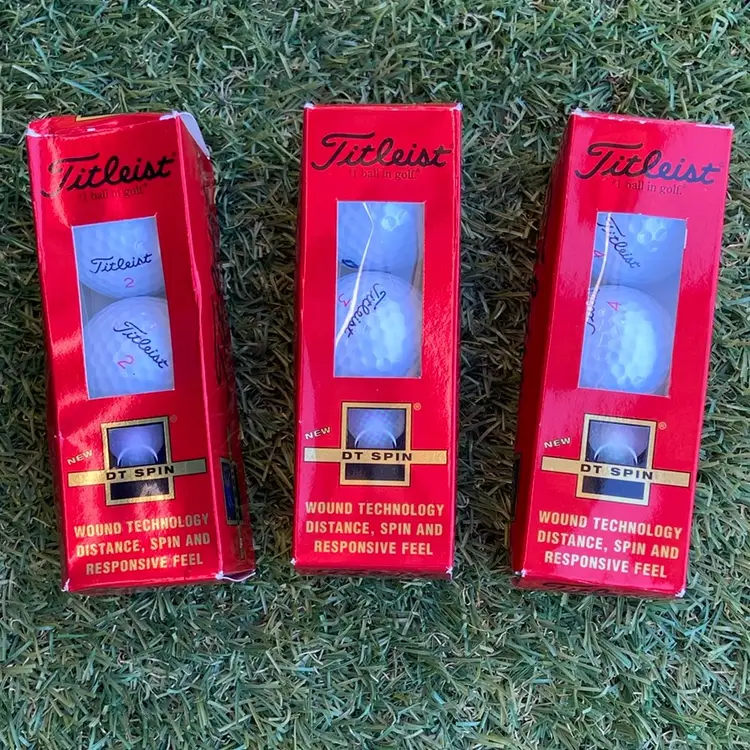 Golf Balls Titleist DT Spin LOT Of 3 Sleeves X 3 • 9 Balls NEW