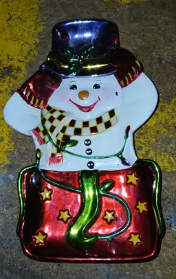 Vintage snowman dish