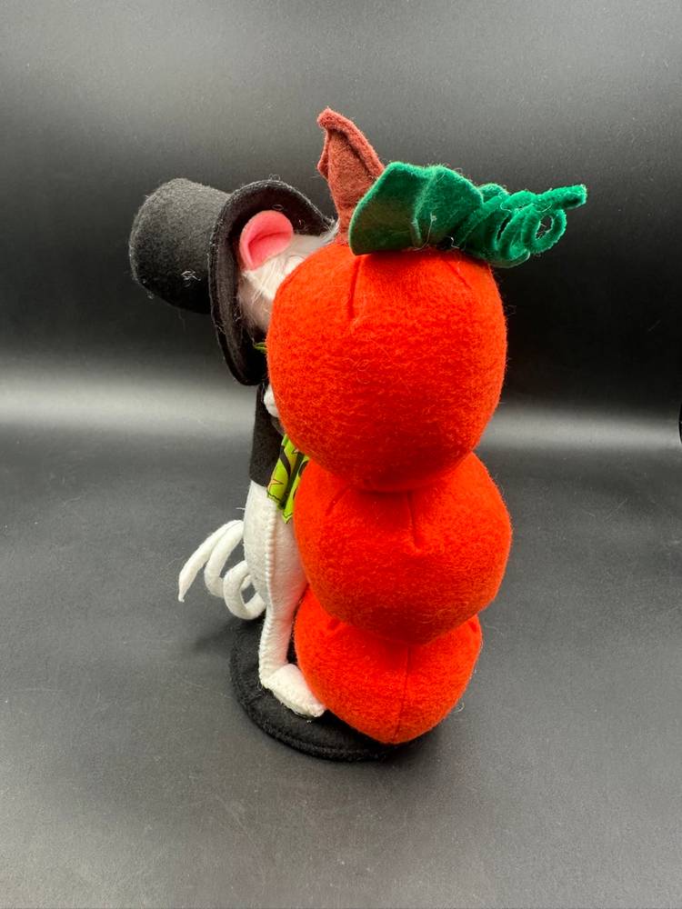 Annalee Boo Pumpkin Stack Mouse Plush Collectible 9.5”T 5”W