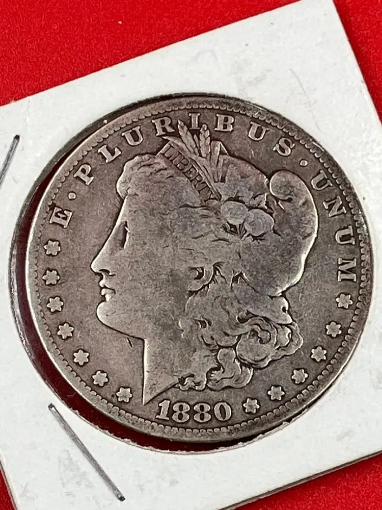 1880 Silver Morgan Dollar Average Circulated