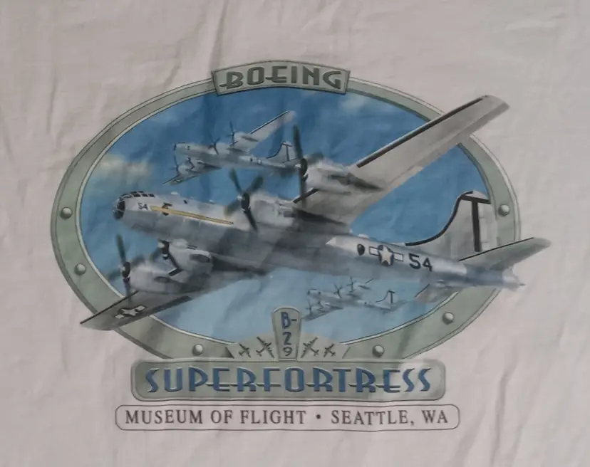 Boeing B-29 Superfortess t-shirt Museum of Flight Champion Tag bomber USAF
