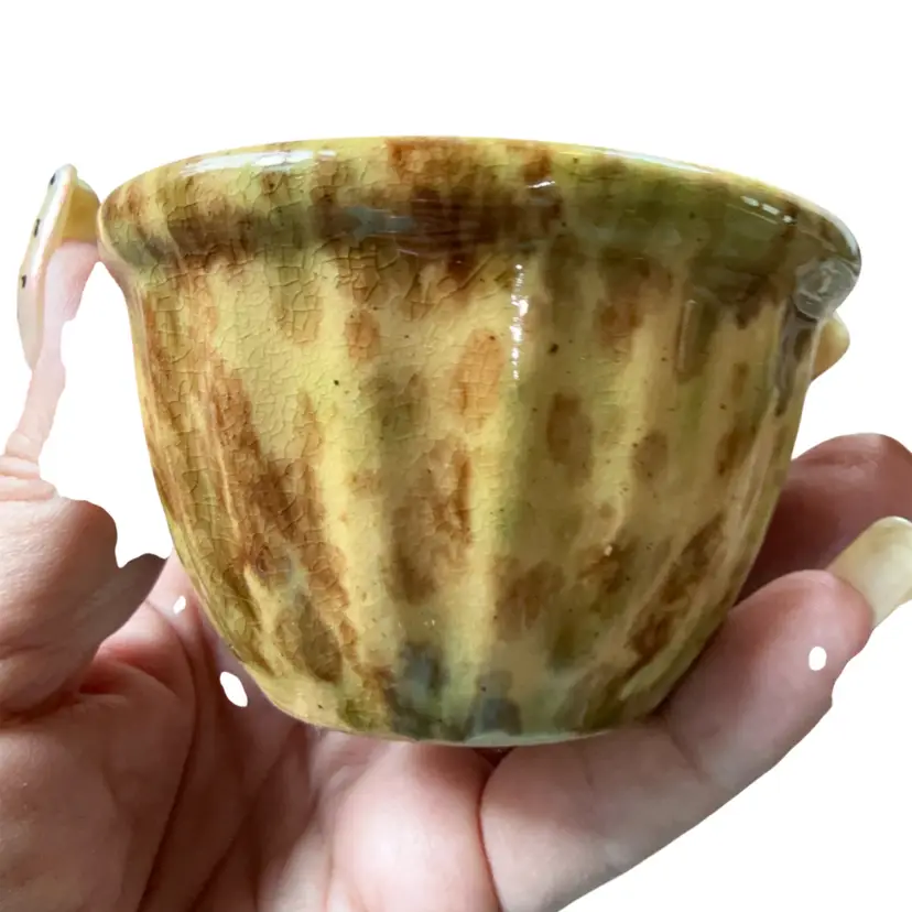 Morton Pottery yellow ware Custard