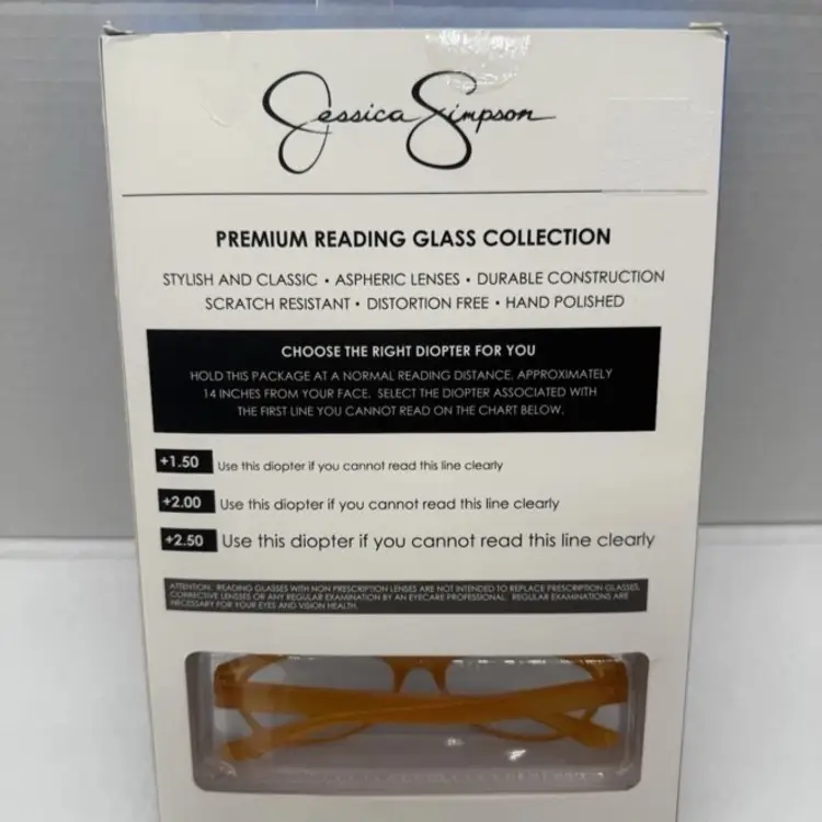 JESSICA SIMPSON 3 PACK SET PREMIUM READING GLASSES READERS +2.50 NEW AUTHENTIC