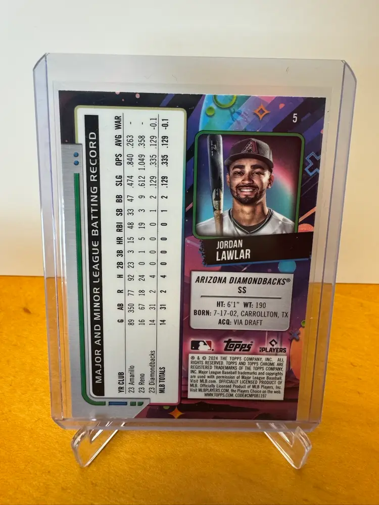 Jordan Lawler 2024 Topps Cosmic Chrome Rookie Card- Arizona Diamondbacks