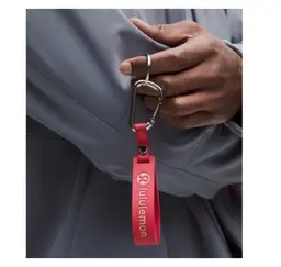 Lululemon Silicone Keychain Live In The Moment Desert Red/Pink Haze NWT