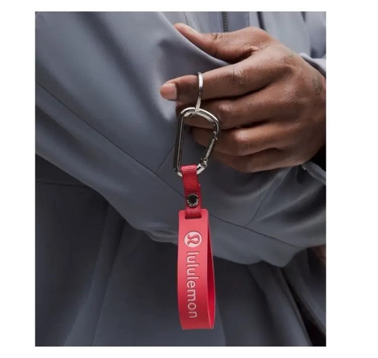 Lululemon Silicone Keychain Live In The Moment Desert Red/Pink Haze NWT