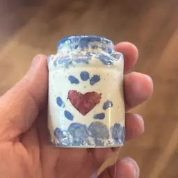 Vintage Ceramic Spongewear Heart Miniature Jug Trinket