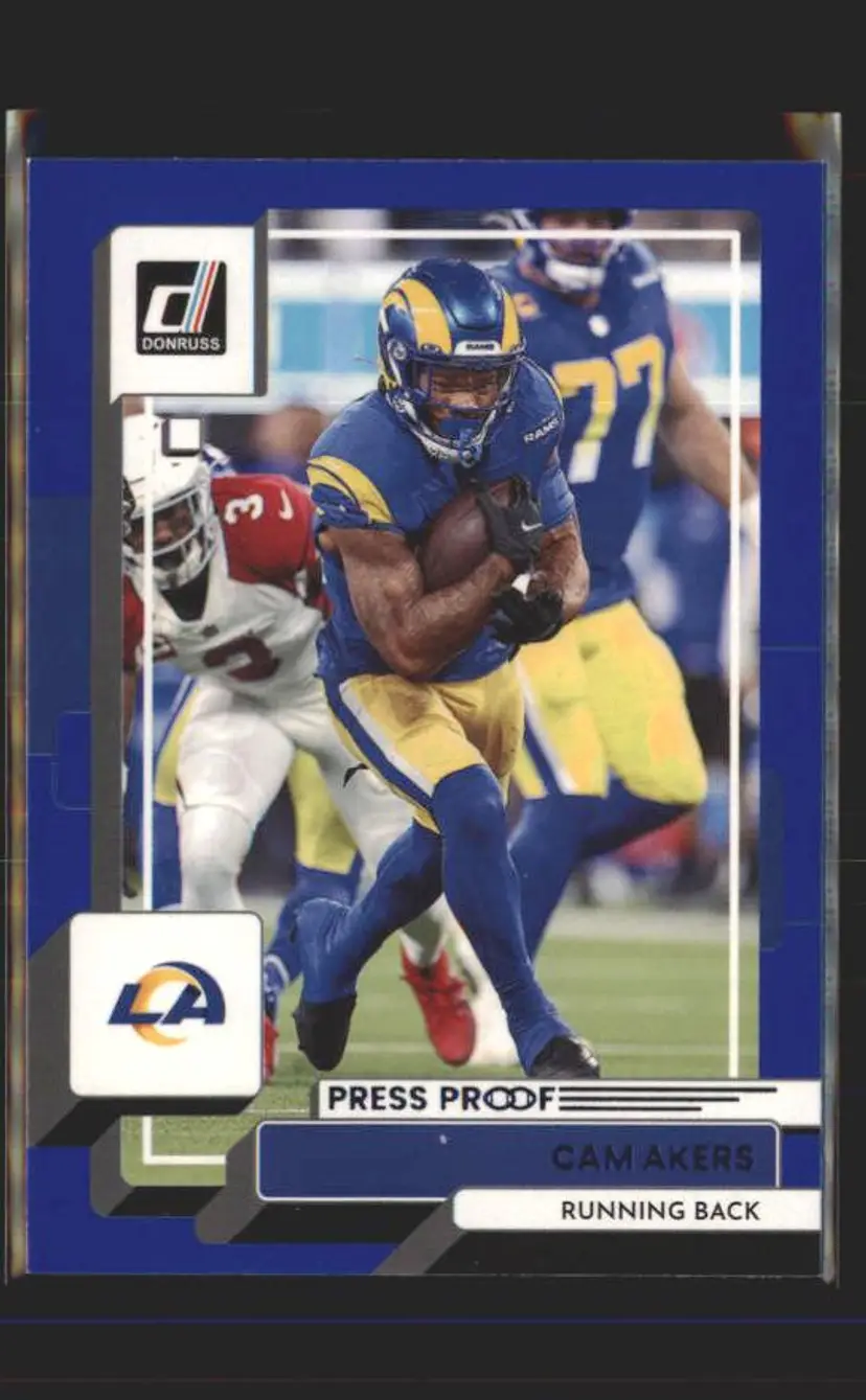 2022 Donruss #15 Cam Akers Blue Press Proof - (139) - Los Angeles Rams