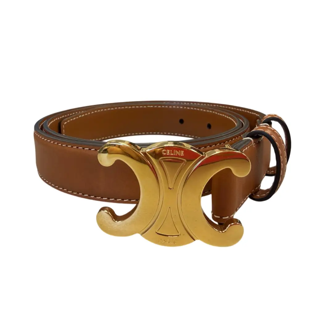 Celine Triomphe Leather Belt (85)