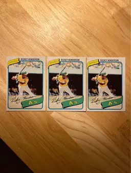 1980 Topps Rickey Henderson Rookie Card