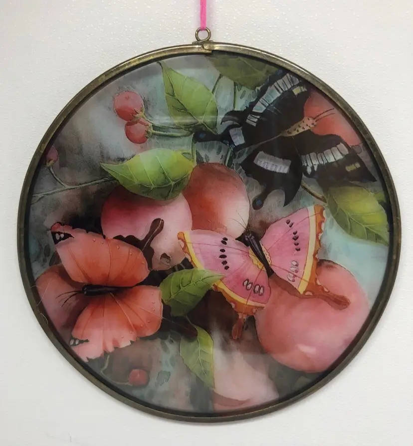 Beautiful Butterflies & Flowers Sun Catcher