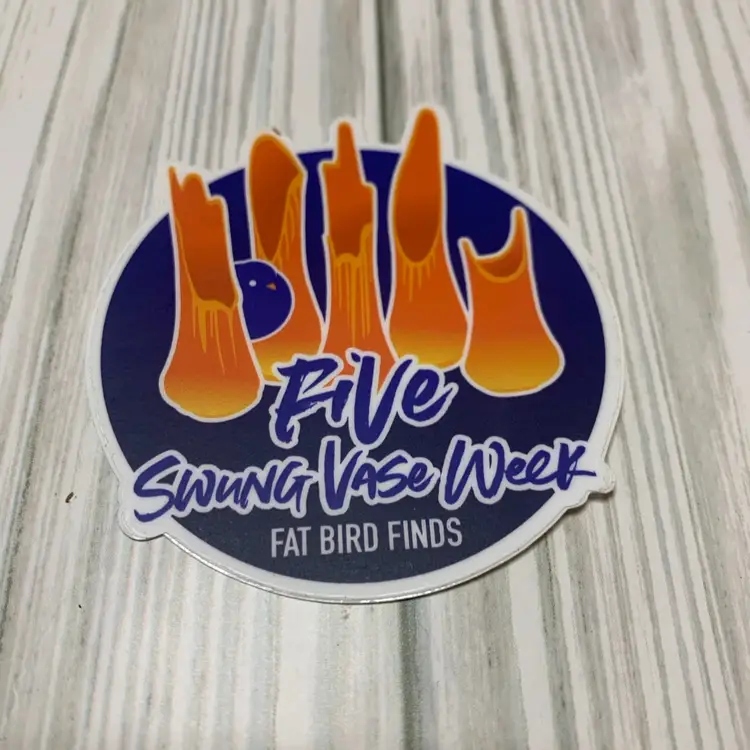 Five Swung Vase Week Sticker- Fat Bird Finds