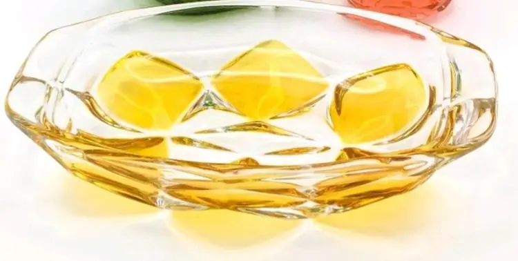 Vintage Yellow Glass Candy Dish