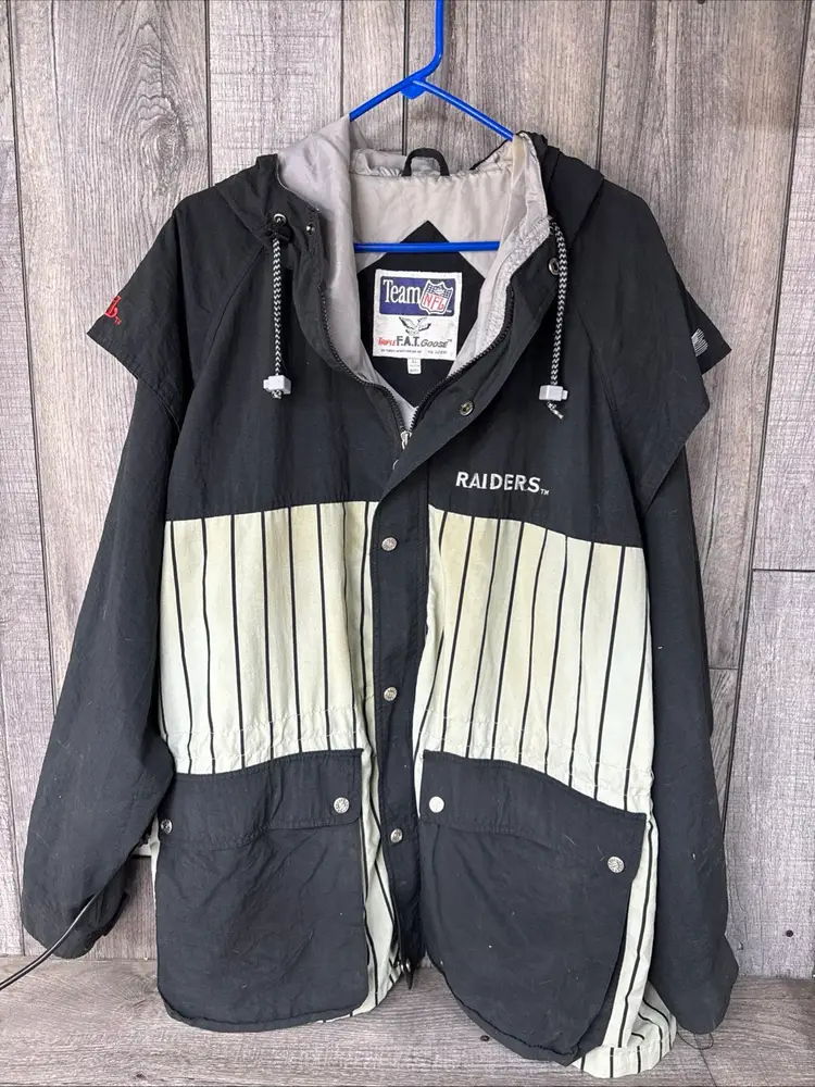 Team NFL Triple F.A.T. Goose Los Angeles Raiders Jacket Size XL