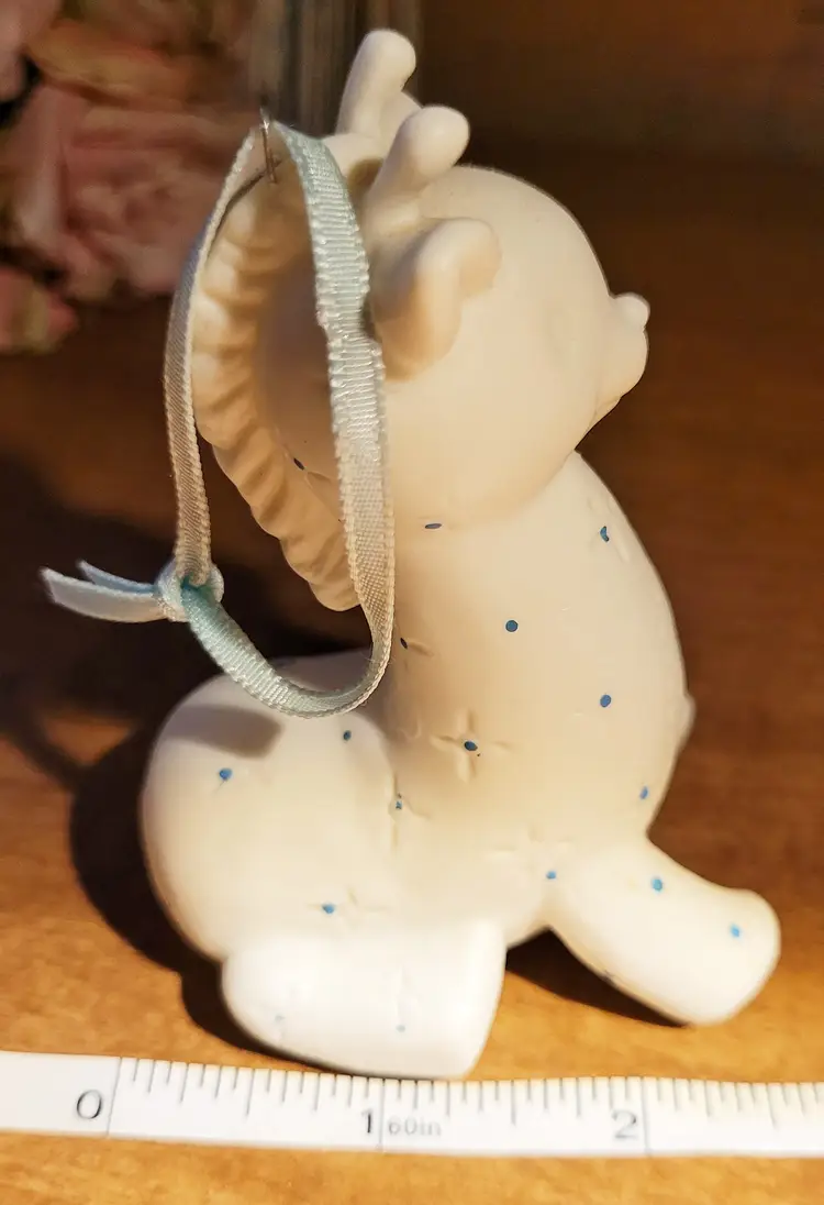 Vintage Ceramic Baby Boy Giraffe Ornament c. 1990s