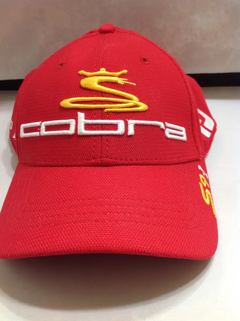 New Era King Cobra Speed Footjoy FJ Logo Red 6 Panel Golf Hat Cap-LG/XL Flexfit