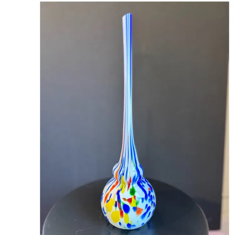 Handblown Confetti Bud vase