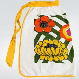 Cutie Vintage Springmaid Flower Power Half Apron MCM