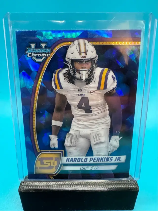 Harold Perkins Jr. Bowman Chrome U Sapphire LSU Tigers